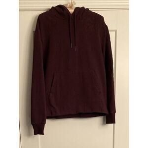 Athleta Alya Retroplush Hoodie Size XS Purple Floral Embroidered Sweatshirt